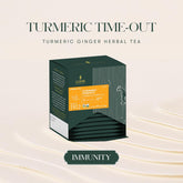 Luxmi Estates Turmeric Timeout Spice Herbal Tea - 30gm, 1.05 Ounce, 15 Tea Bags | USDA Certified Organic Herbal Tea - Caffeine Free Herbal Tea | Made With Turmeric, Ginger, Cardamom, Black Pepper
